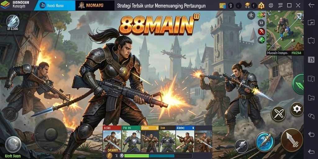 Tampilan strategis menegangkan dari permainan 88MAIN yang memikat.