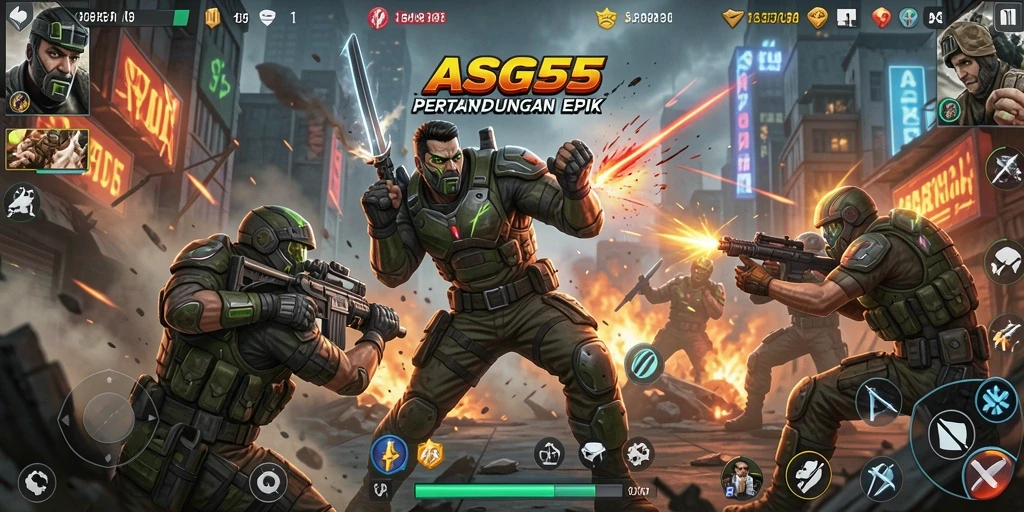 Tampilan aksi mendebarkan dalam game ASG55 yang intens.