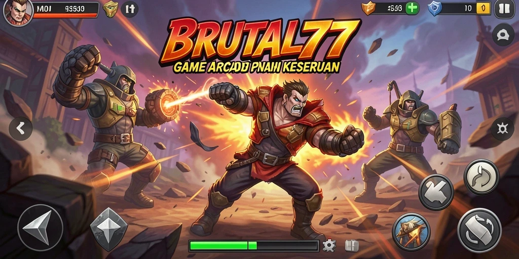 Tampilan gameplay yang seru dalam BRUTAL77 dengan tantangan menarik.