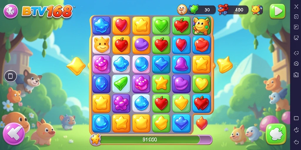 Tampilan gameplay BTV168 yang seru dan penuh warna.