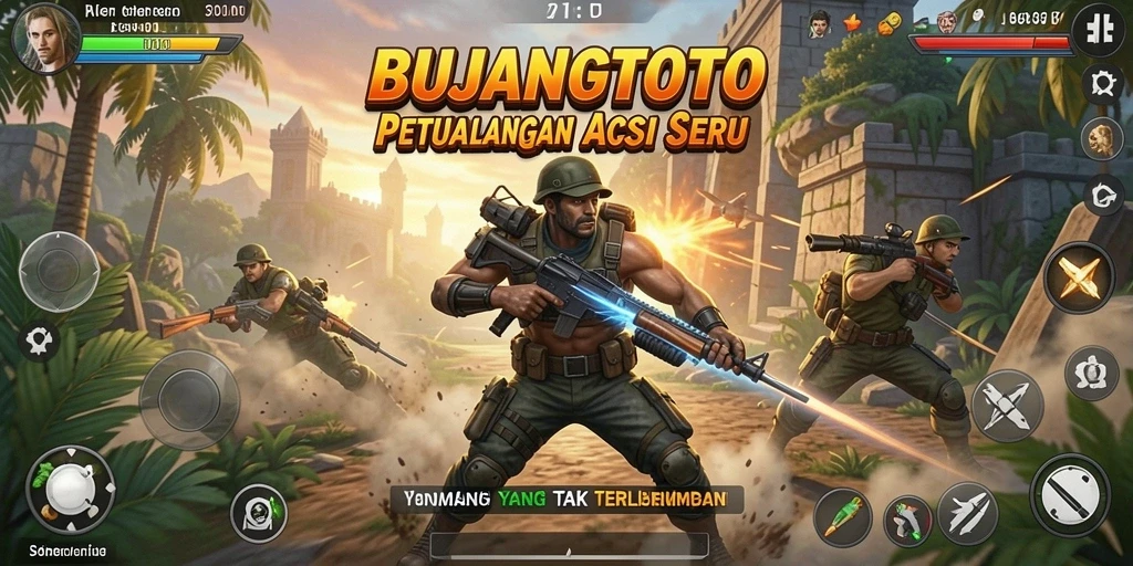 Tampilan gameplay seru BUJANGTOTO yang mendebarkan.