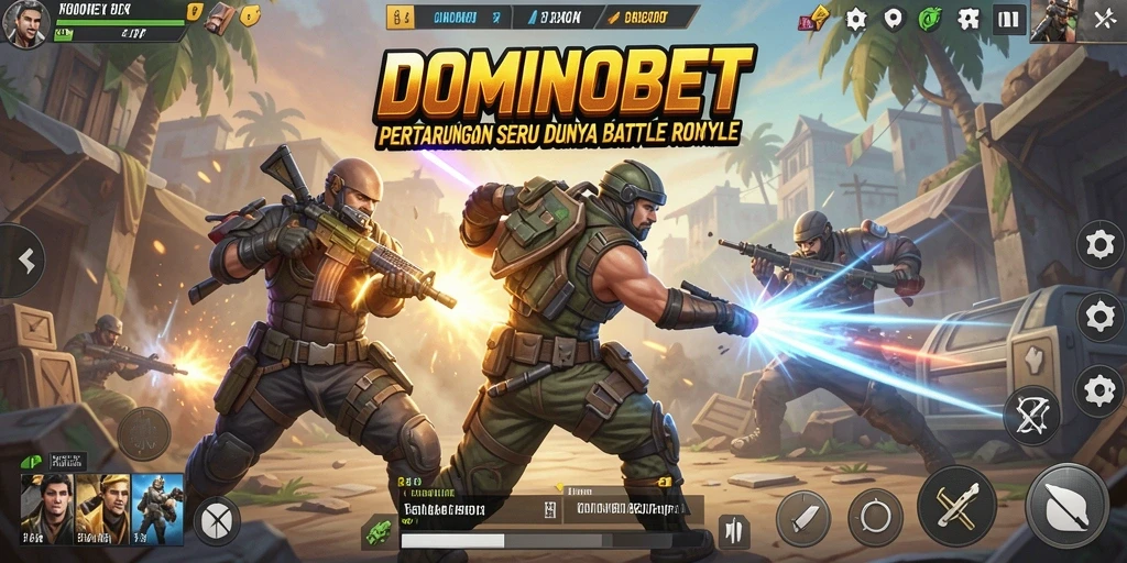 Menampilkan gameplay seru Battle Royale di DOMINOBET.