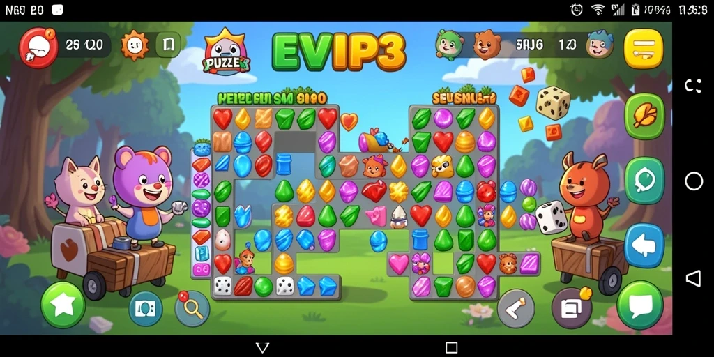 Tampilan gameplay EVIP3 dengan tantangan puzzle yang menarik.