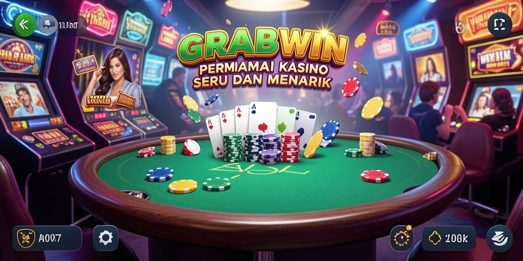 Tampilan aksi seru dari permainan Kasino di GRABWIN.