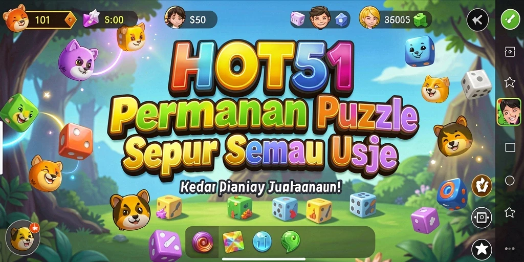 Tampilan menarik dari gameplay HOT51 dengan berbagai puzzle menantang.