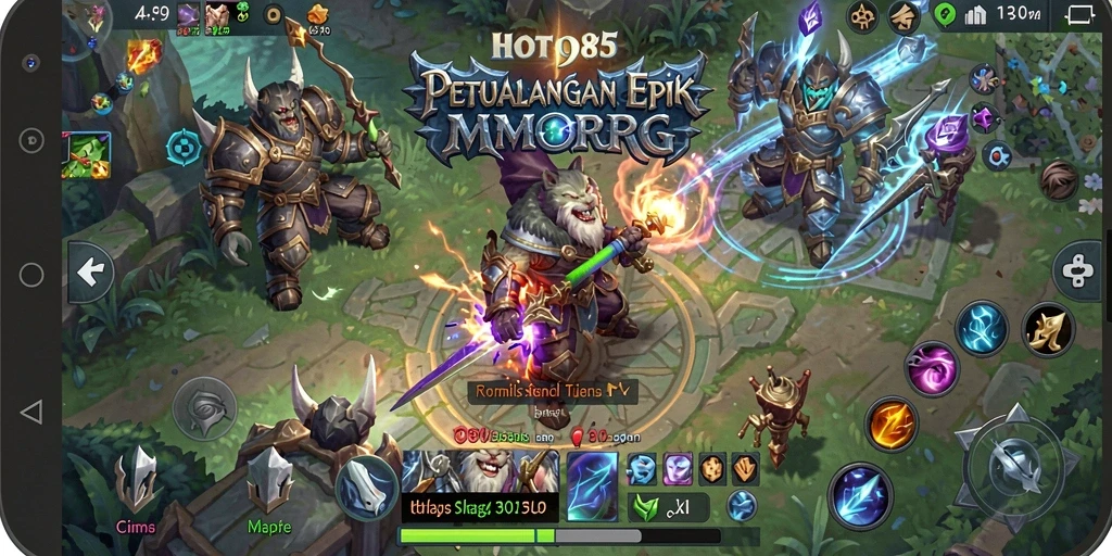 Tampilan gameplay HOT985 yang memukau dalam dunia MMORPG.