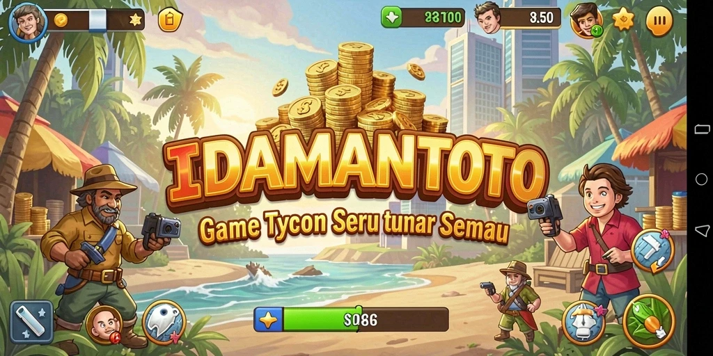 Screenshot gameplay menarik dari IDAMANTOTO yang memperlihatkan simulasi bisnis.