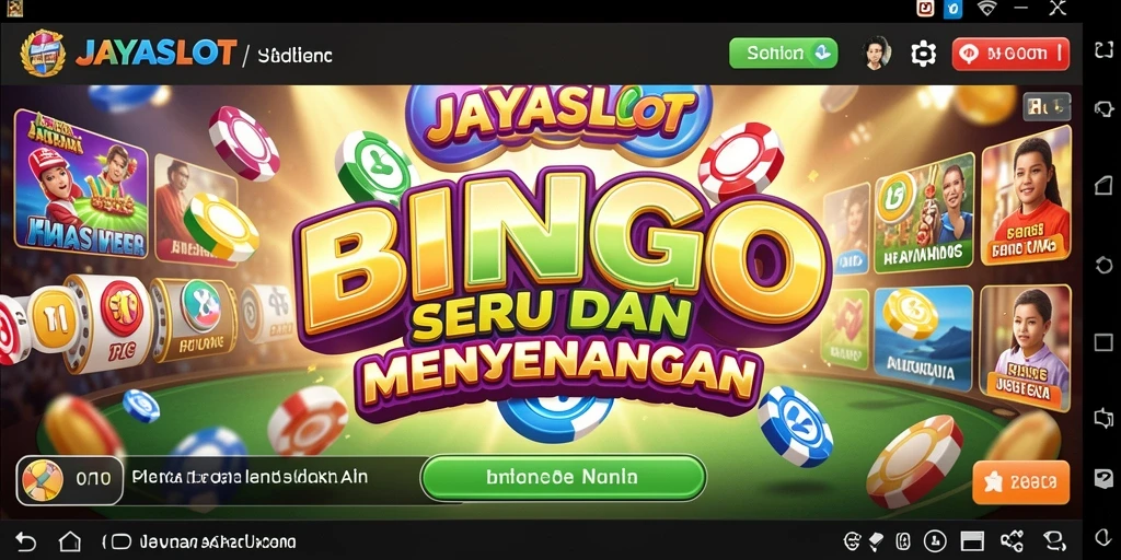 Tampilan gameplay seru di JAYASLOT dengan suasana Bingo yang mendebarkan.