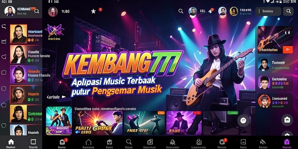 Tampilan menarik dari gameplay KEMBANG777 dengan pilihan lagu beragam.