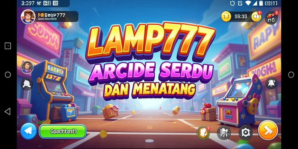 Screenshot gameplay LAMPU777 dengan tampilan arcade yang menarik.