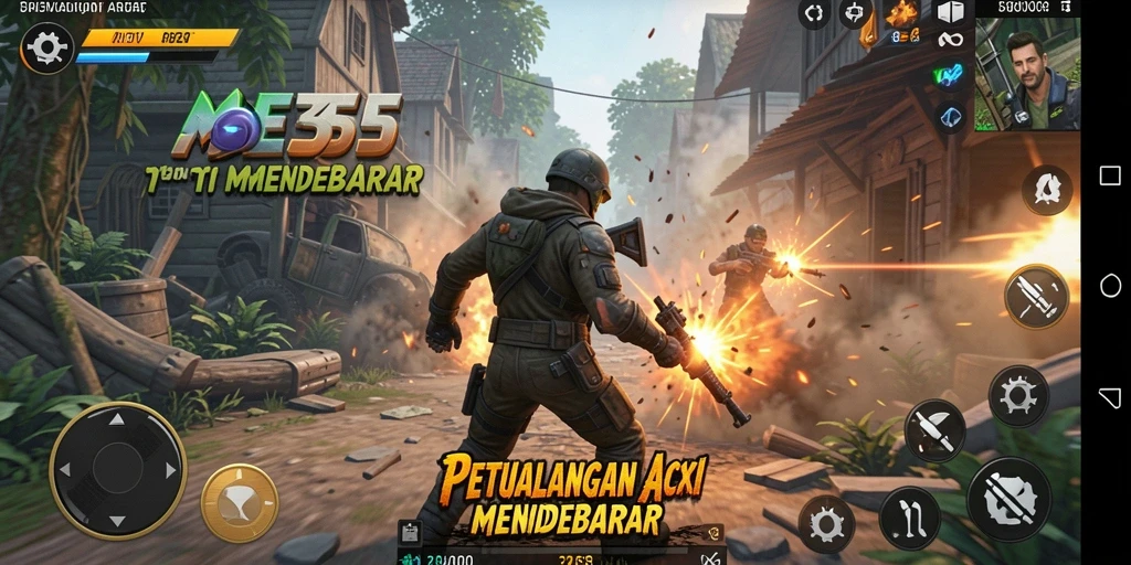 Tangkapan layar ME355 yang menggambarkan aksi seru dalam gameplay.
