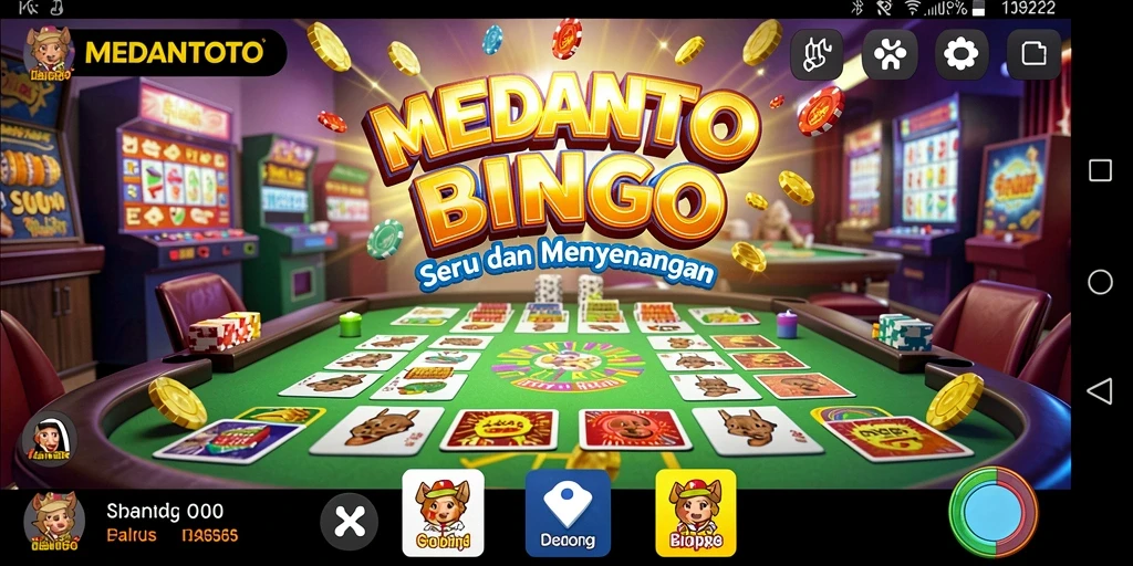 Tampilan menarik dari gameplay Bingo MEDANTOTO