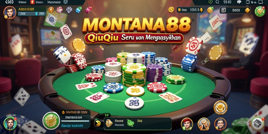 Gameplay seru di MONTANA88 menampilkan kartu QiuQiu.