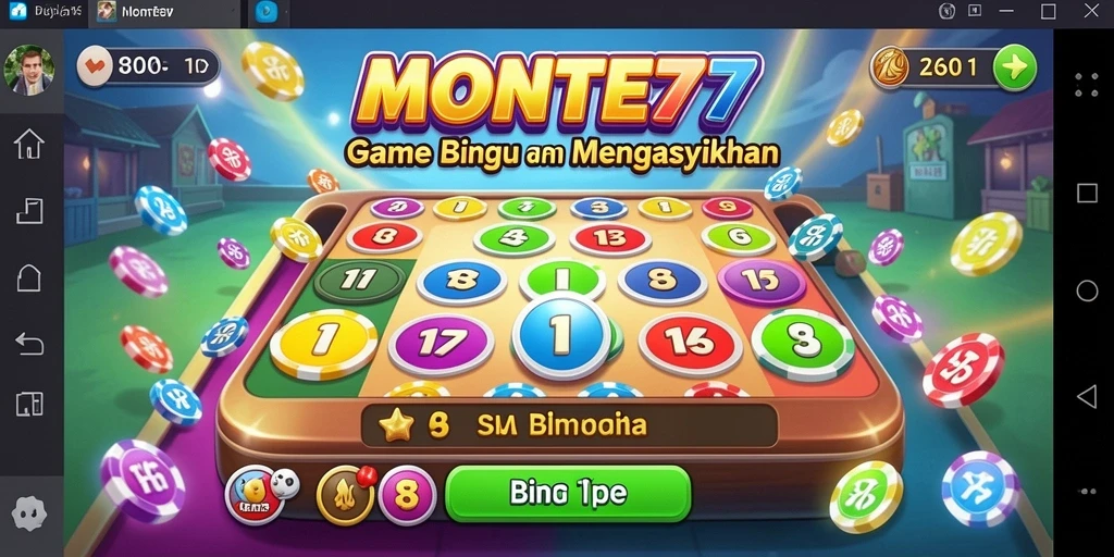 Screenshot gameplay <strong>MONTE77</strong> yang menampilkan keseruan bermain Bingo.