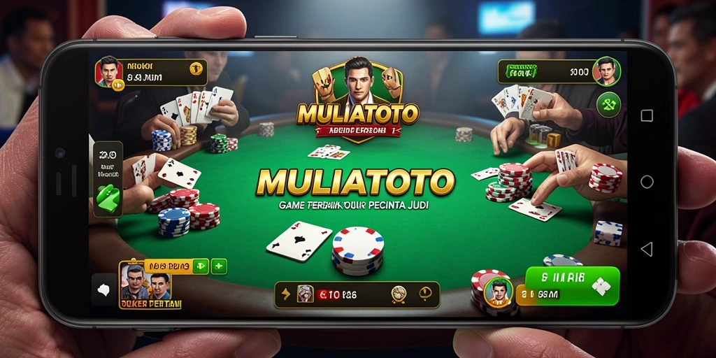 Screenshot gameplay MULIATOTO menunjukkan suasana poker yang seru dan mendebarkan.