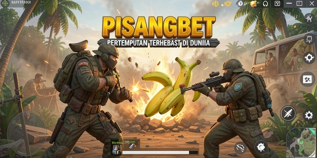 Tangkapan layar PISANGBET yang menunjukkan aksi seru dalam Battle Royale.