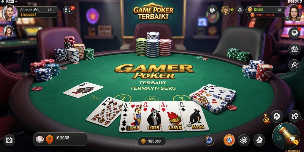 Screenshot utama RR33 menampilkan gameplay poker yang seru.