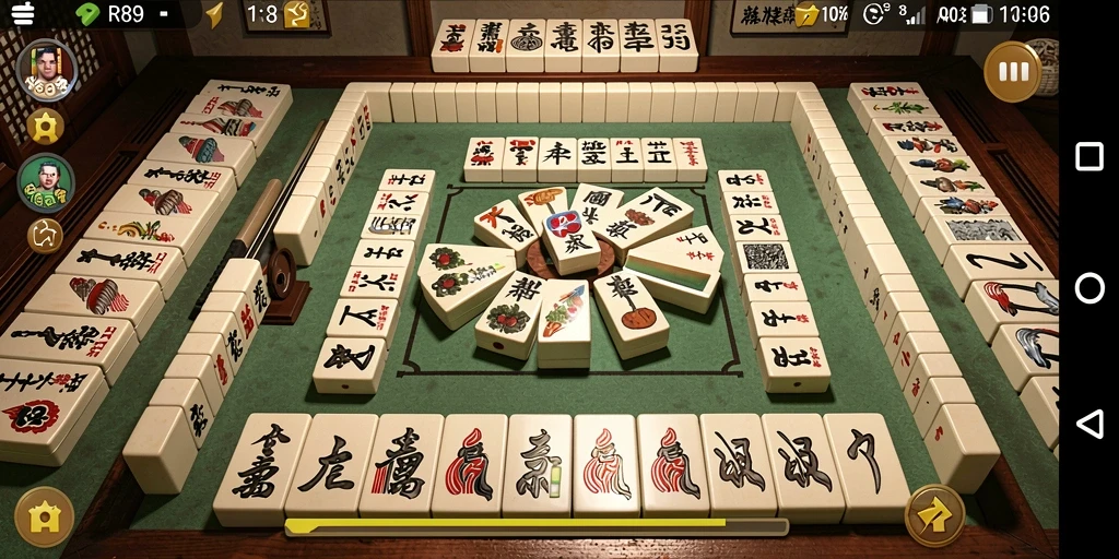 Screenshot dari gameplay Mahjong yang menegangkan dan penuh strategi.