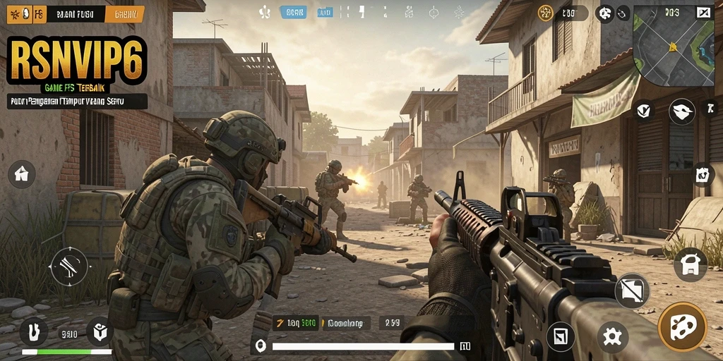 Gameplay mendebarkan dari RSNVIP6 dengan aksi tembak-tembakan intens.