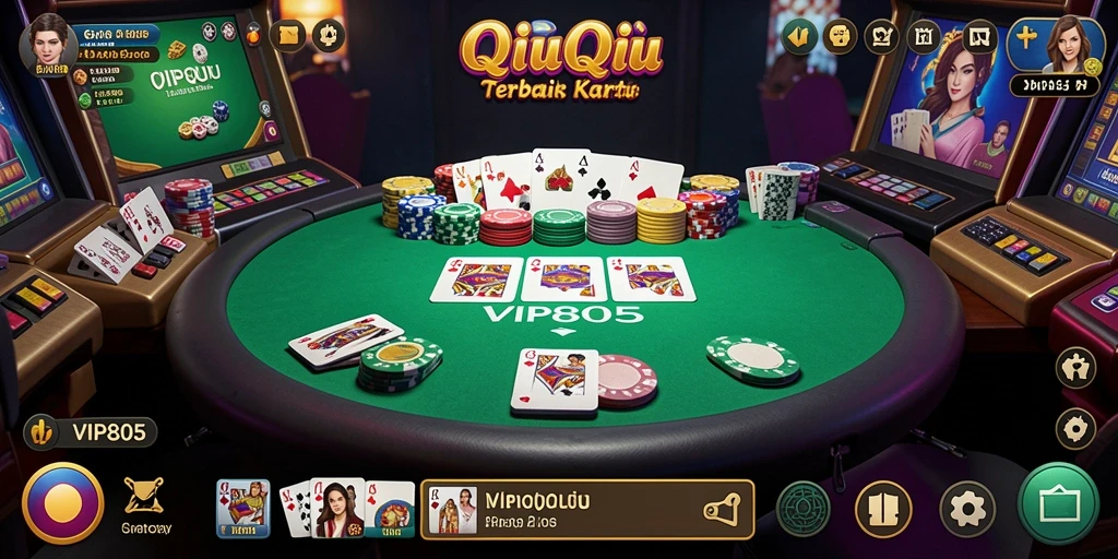 Tampilan gameplay QiuQiu yang seru dan interaktif.
