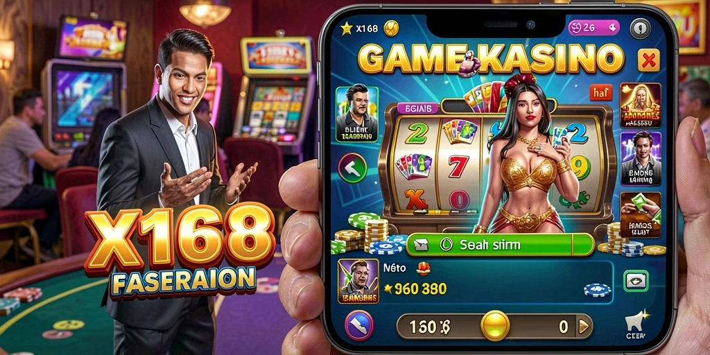 Tampilan gameplay X168 yang mendebarkan dan interaktif.