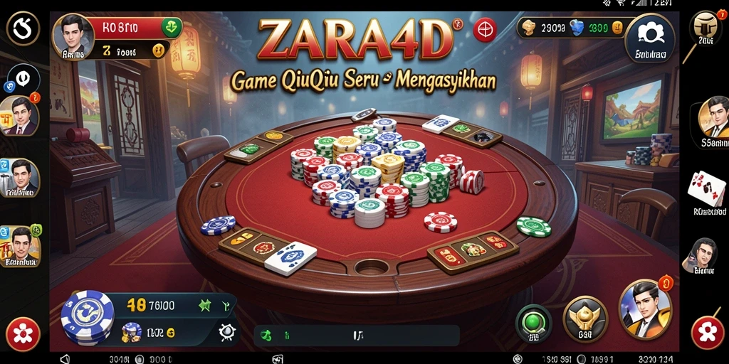 Gambaran seru gameplay ZARA4D dalam permainan QiuQiu.